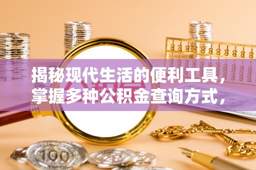 洪山揭秘现代生活的便利工具，掌握多种公积金查询方式，让财富管理更轻松